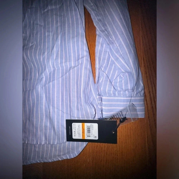 Jones New York women’s baby blue pink cotton‎ linen blend size small NWT - Picture 4 of 5